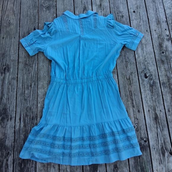 Double D Ranch Blue Ruffle Dress - Picture 4 of 5
